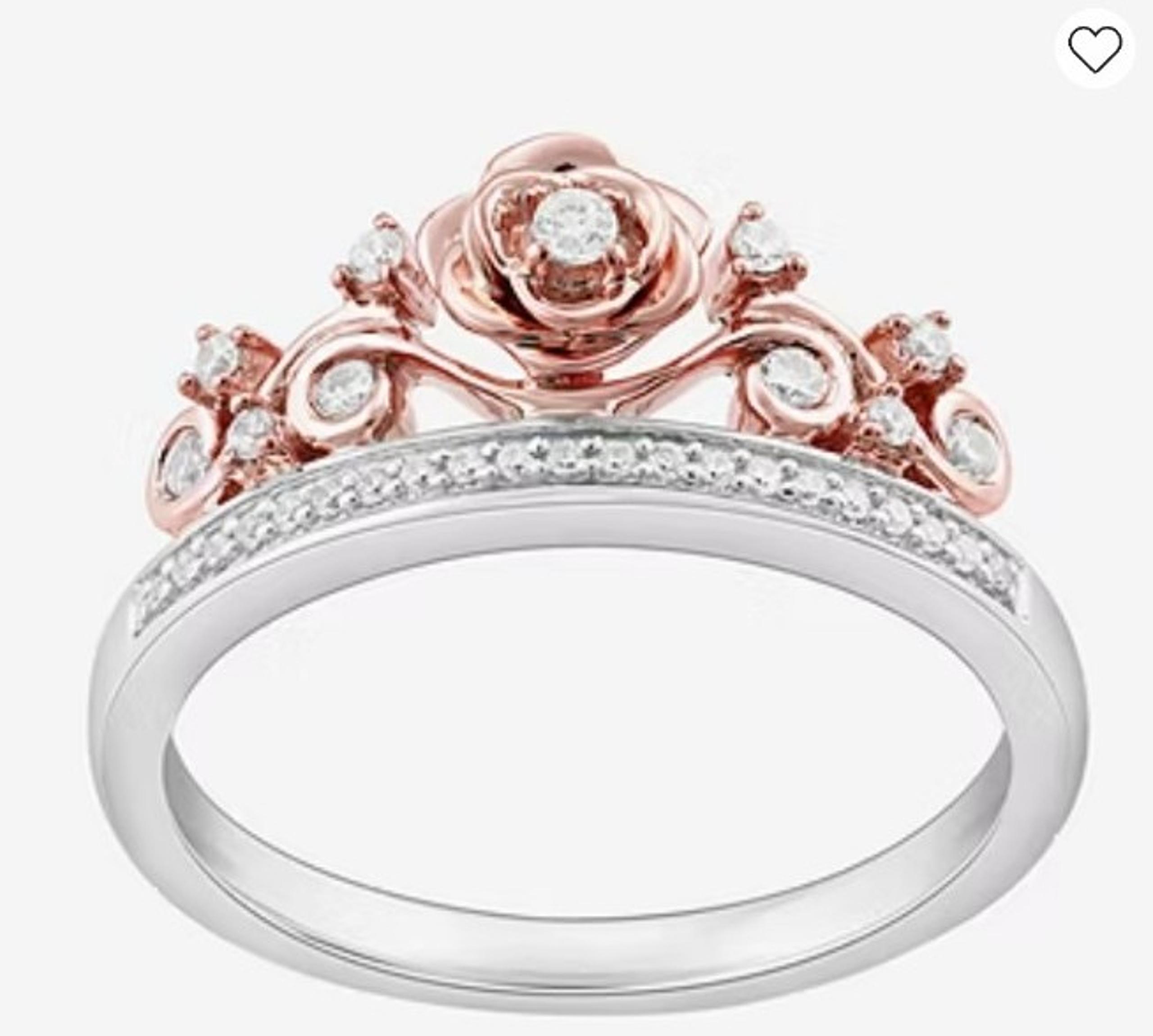Enchanted Disney Fine Jewelry Womens Size 7 Belle ring