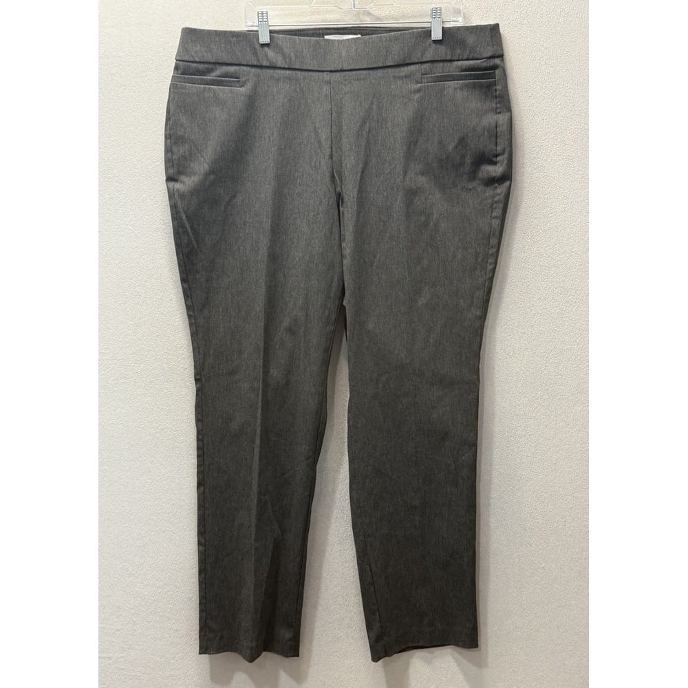Liz Claiborne Women's Plus Sz 16W Lisa Straight Leg Mid-Rise Pull On Pants