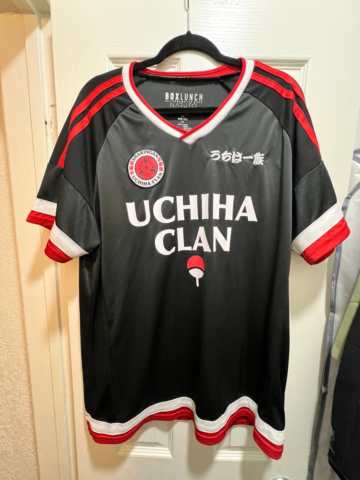 Box Lunch Naruto 2007 Japan Anime Itachi Uchiha Clan Soccer Jersey