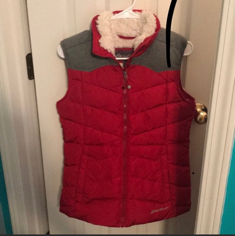 Eddie Bauer Fur-Lined Down Puffer Vest