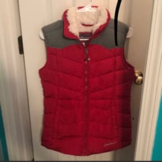 Eddie Bauer Fur-Lined Down Puffer Vest