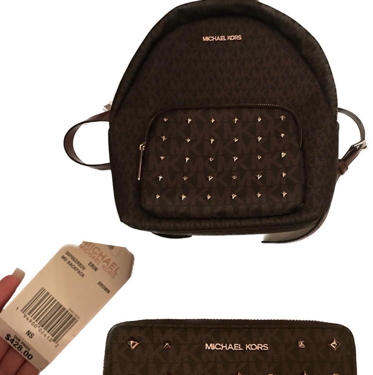 Michael Kors Backpack with matching wallet