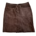 John Varvatos Brown Goat Suede Mini Skirt 40