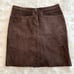 John Varvatos Brown Goat Suede Mini Skirt 40