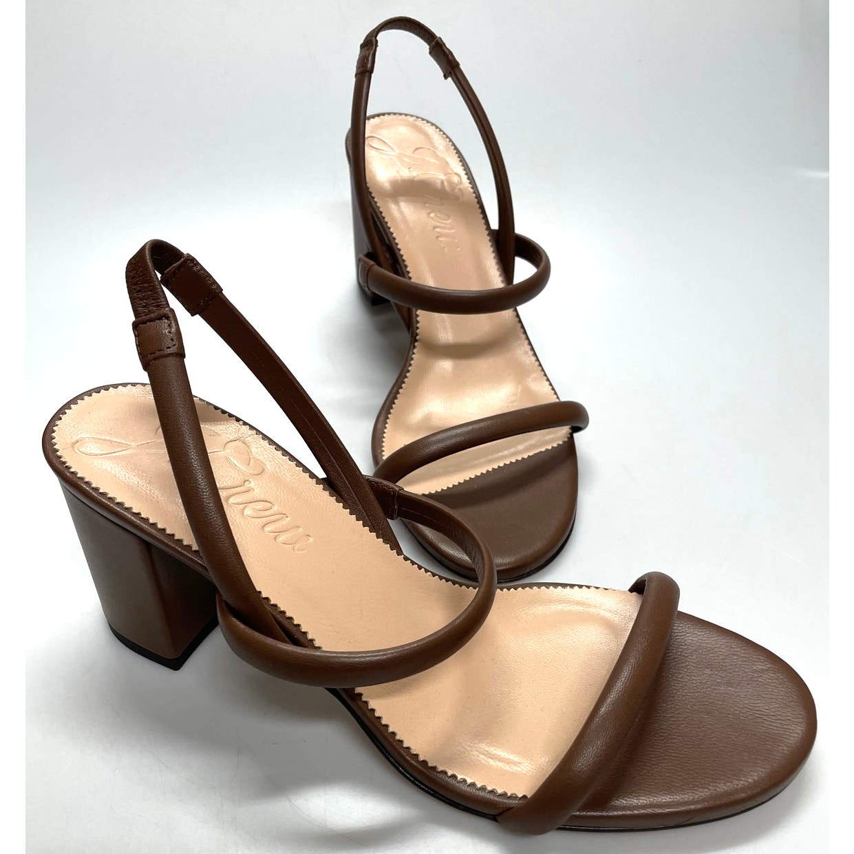 J. Crew Tarnished Brown Lucie Slingback Block Heel Sandals Women's Size 9
