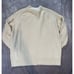 J.Crew Womens Ribbed V-Neck Cardigan Sweater Long Sleeve V-Neck Cream XL NEW