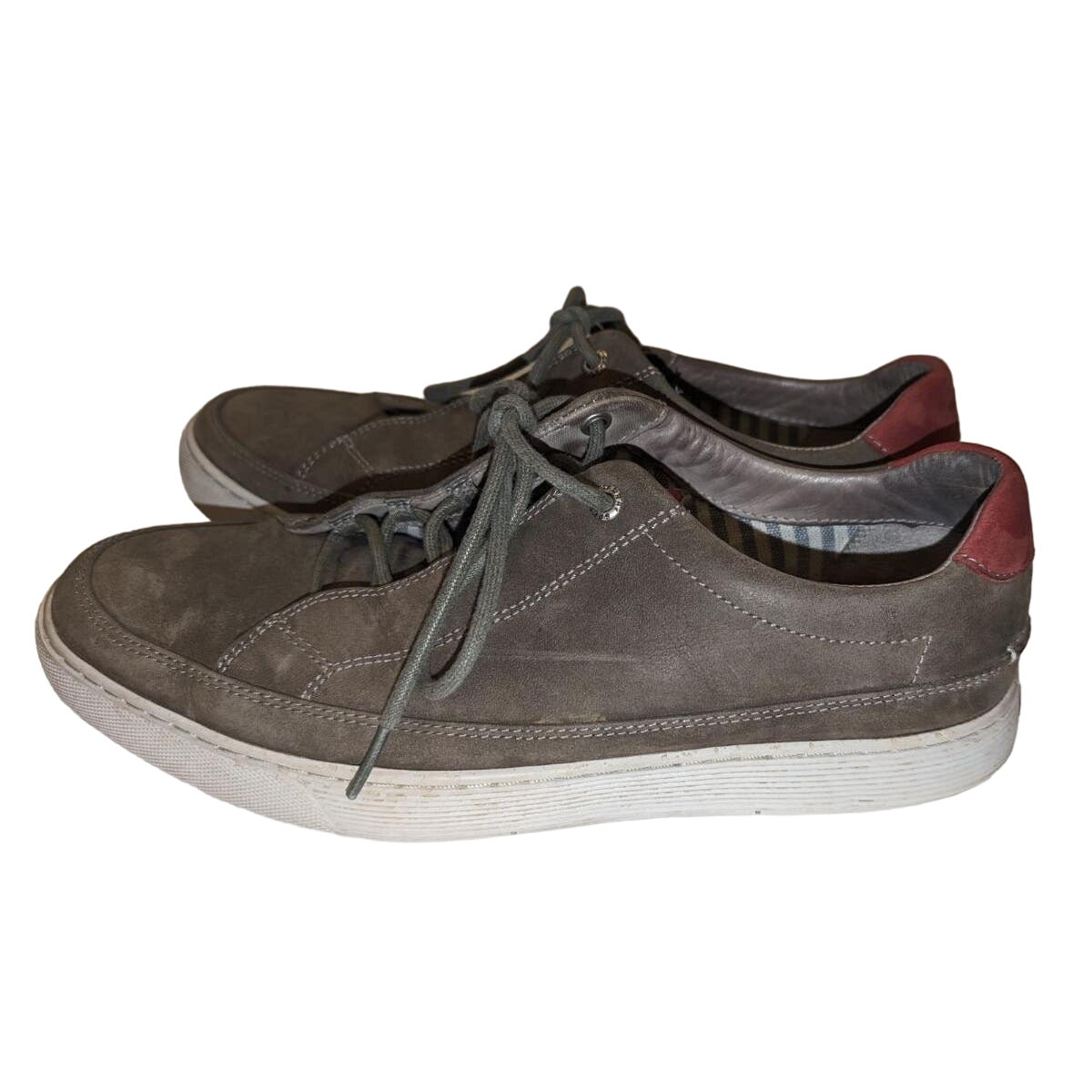 Men's Sperry Gold Cup Seude Leather Upper Grey Deck Shoes Size 9 M STS17758