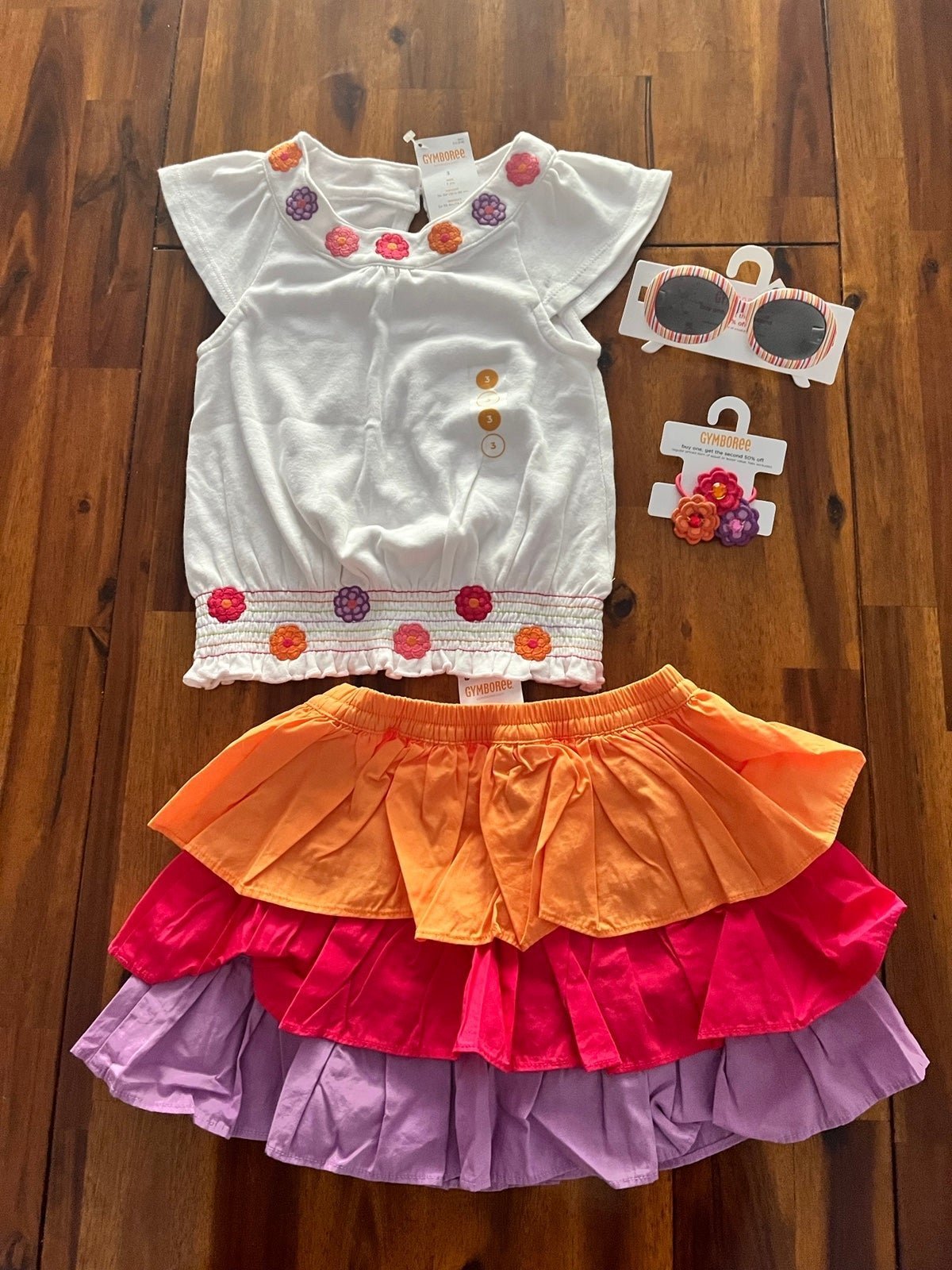 Summer Bundle Girls 3 3T Pretty Posies Gymboree Set Lot NWT NEW