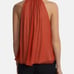 NWT Theory Halter Tie Neck Top, 100% Silk Chiffon - Dark Coral, XS (P)