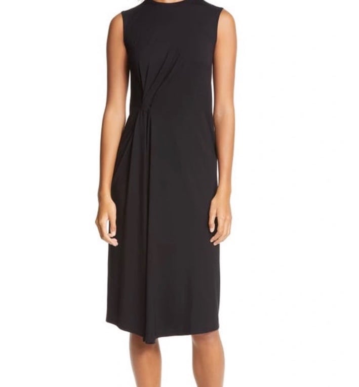 VINCE NWT black rouched dress - XL
