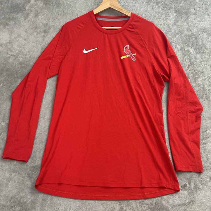 Nike Shirt Mens L St. Louis Cardinals Breathe Baselayer Batting Cage Training