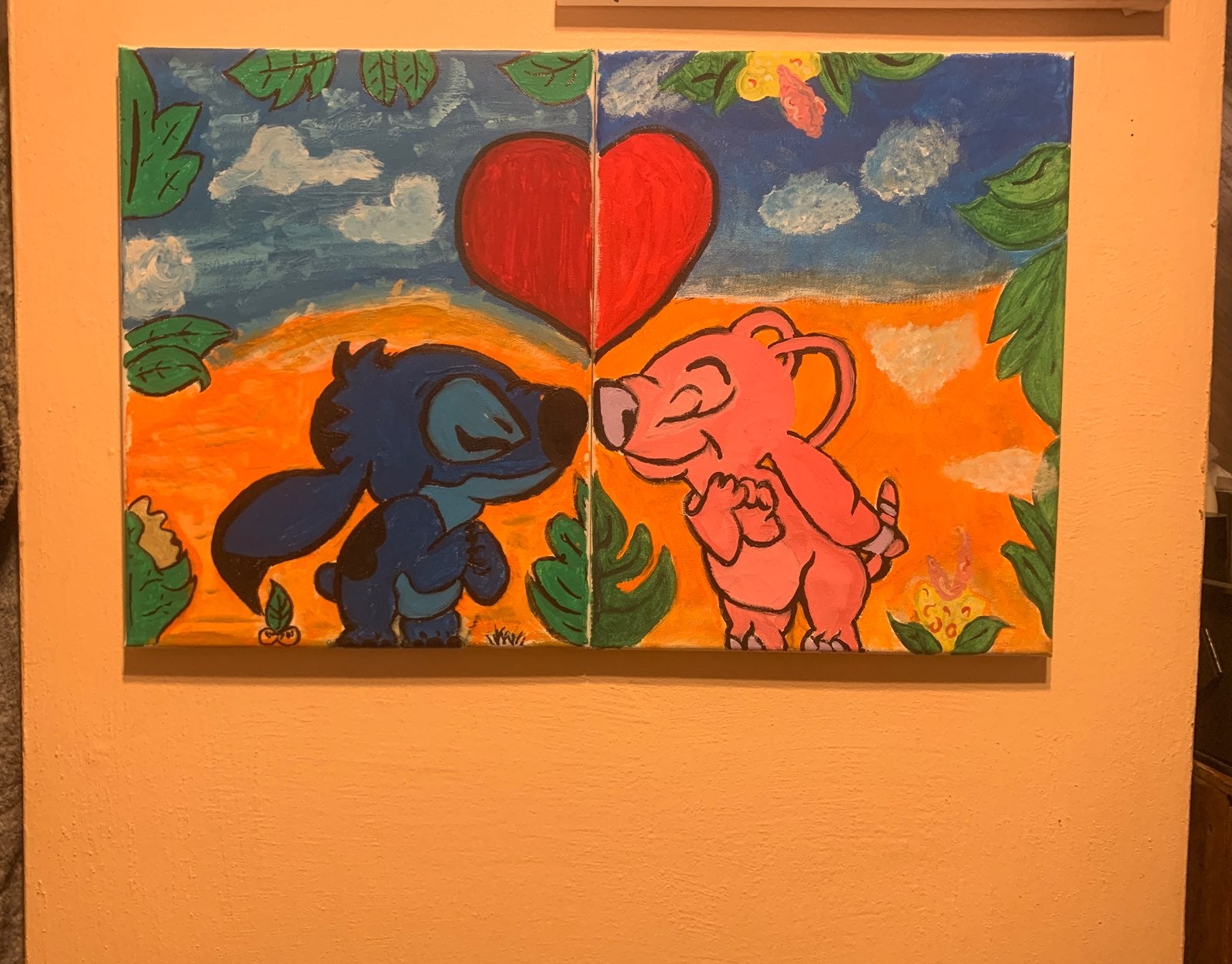 Stitch canvas painting