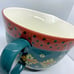 NEW Pioneer Woman Ceramic Batter Mixing Bowl W/Handle Vintage Geo Pattern Green