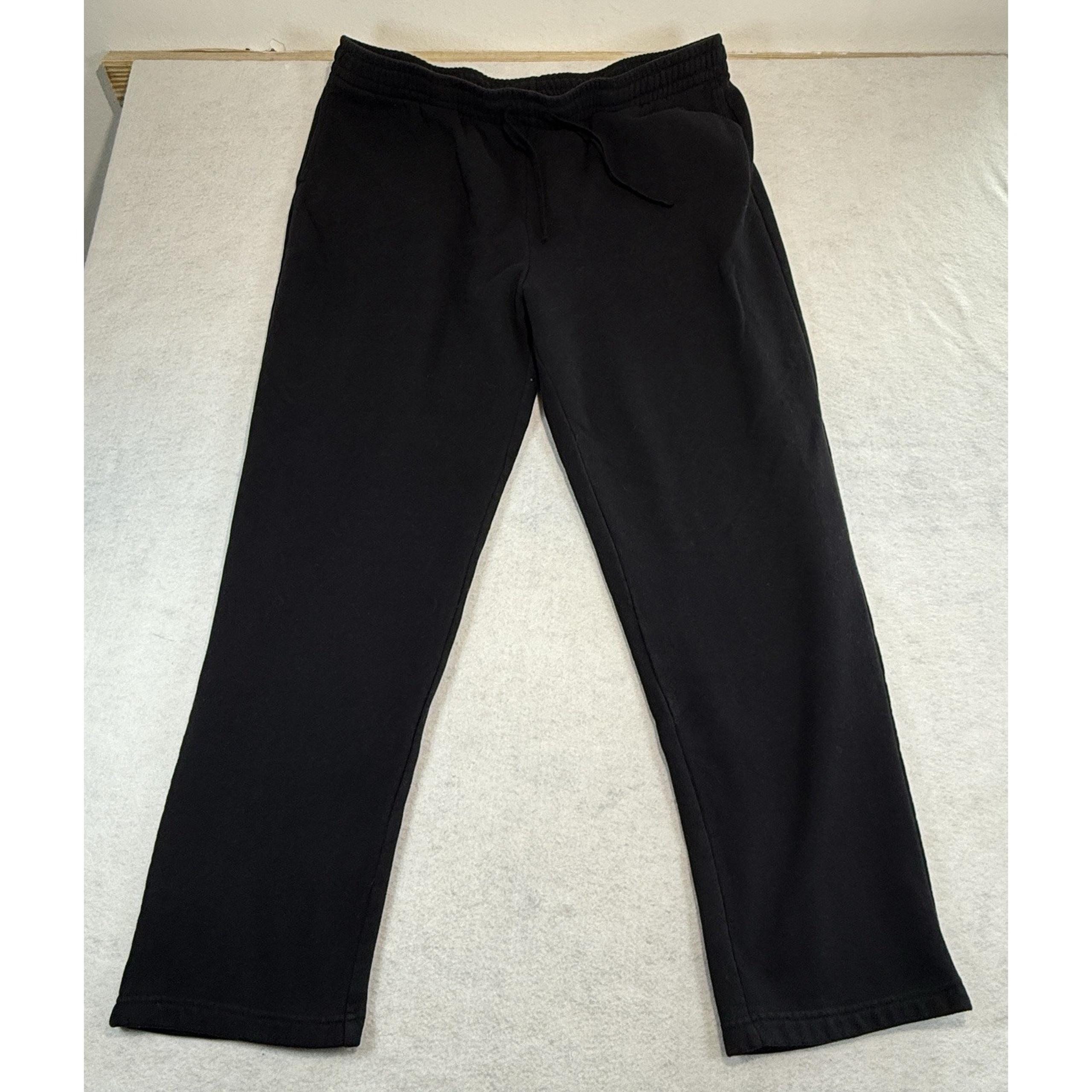 Tek Gear Straight Brushed Fleece Black Sweatpants Men's Sz 3XLT