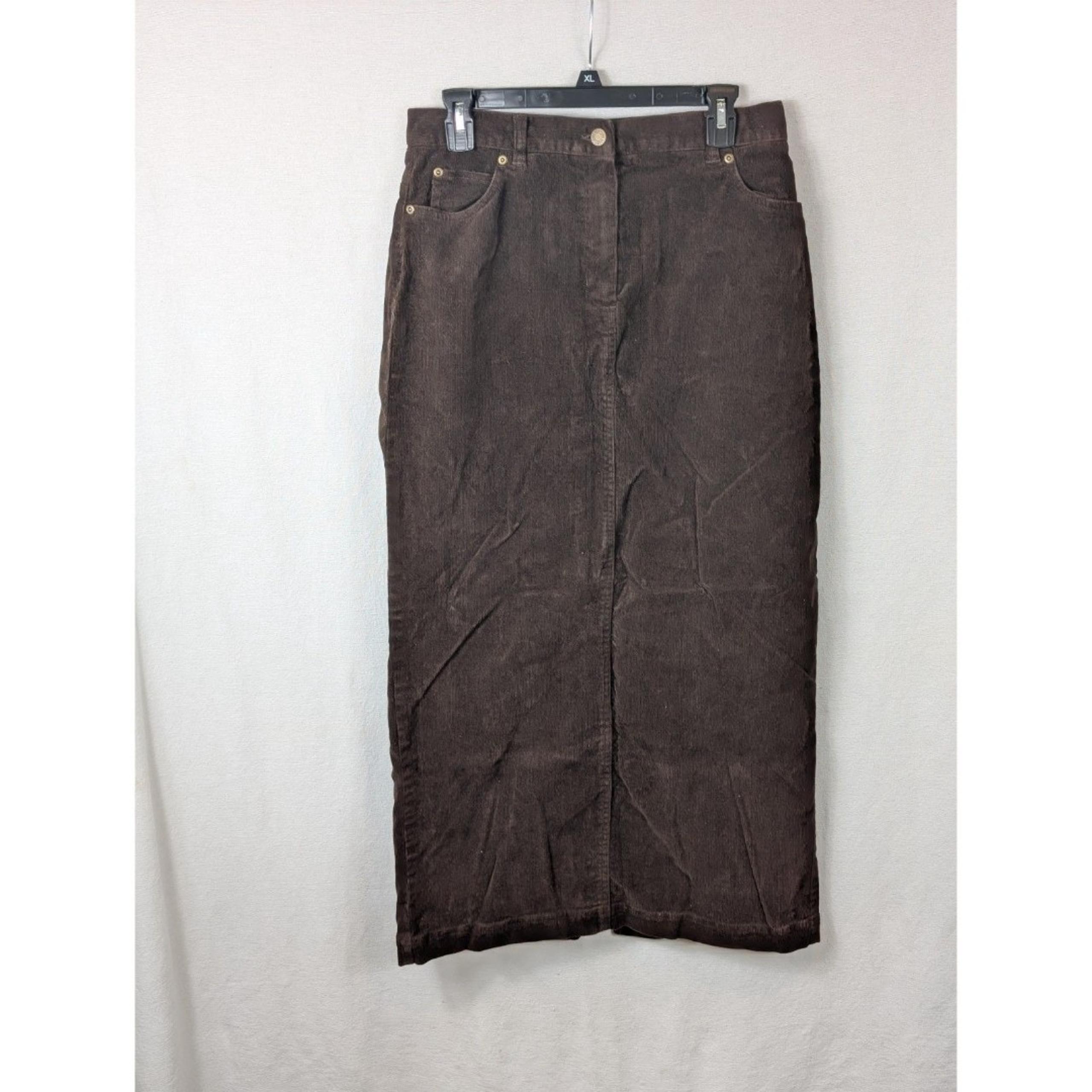 Jones New York Sport Stretch Corduroy Skirt Brown Women's Size 6