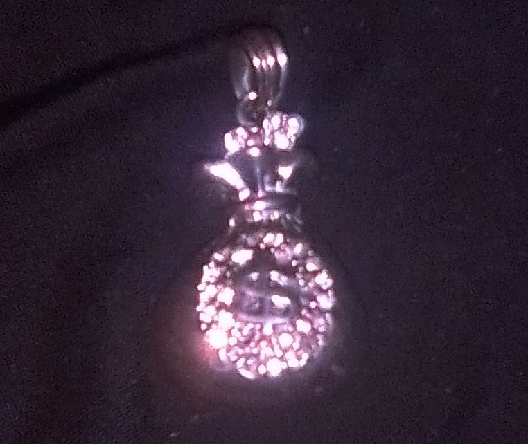 925 diamond money bagg pendent