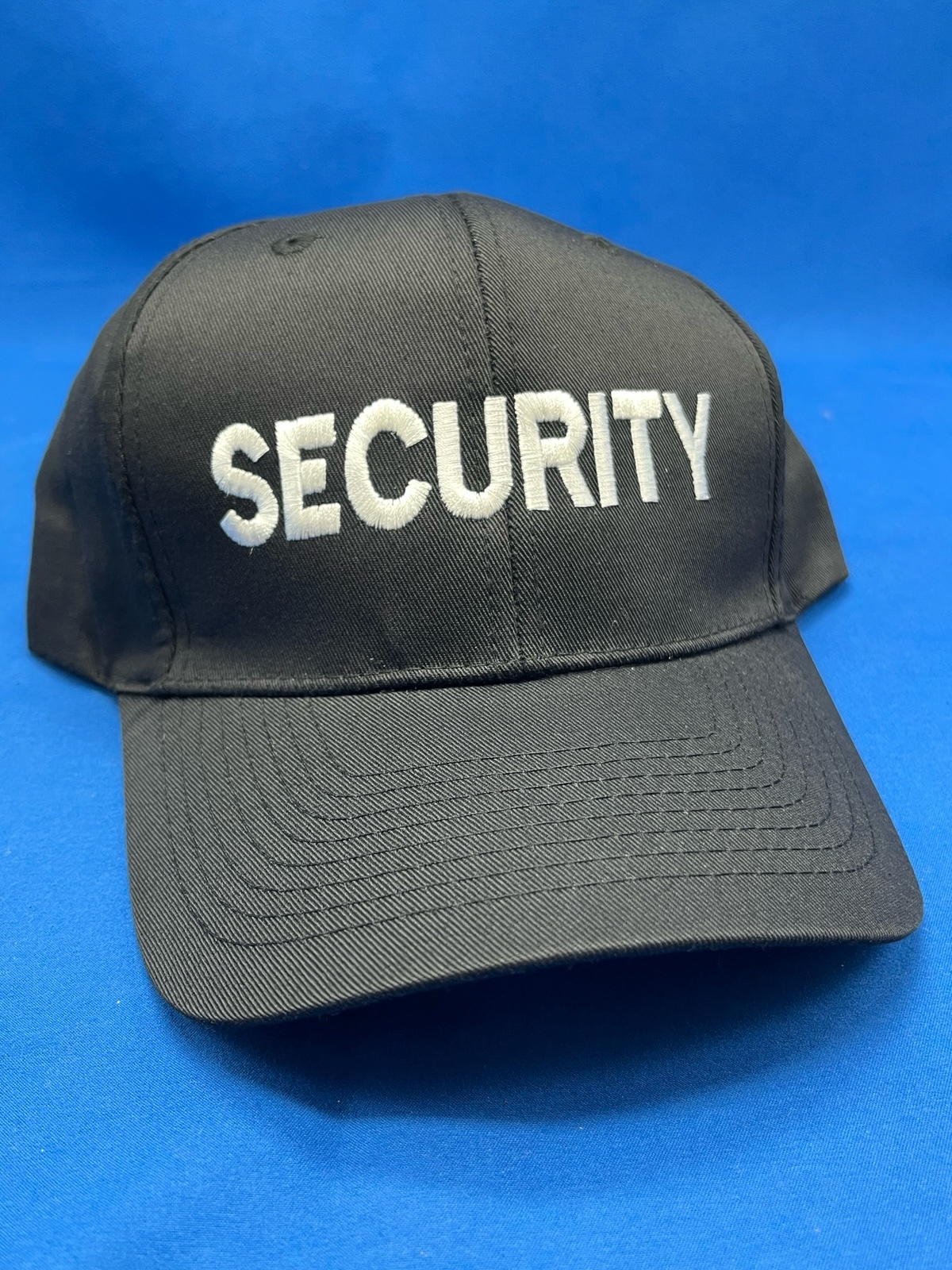 4 Security Baseball Hats Embroidered Adjustable Black Law Enforcement