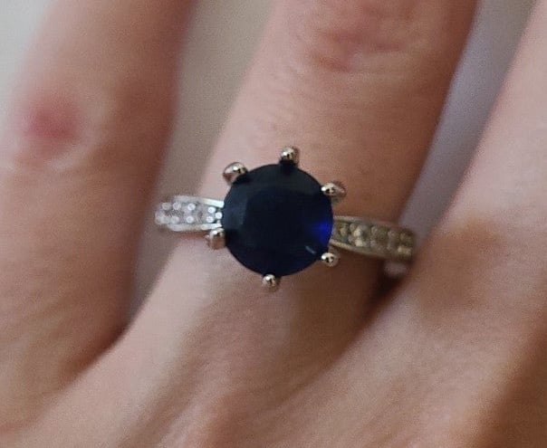 *SALE* Blue Sapphire Engagement Ring Size 6,7,8
