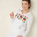 Vs Victorias Secret Pink Perfect Full Zip Hoodie Sweater Jacket Top Rainbow M