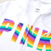 Vs Victorias Secret Pink Perfect Full Zip Hoodie Sweater Jacket Top Rainbow M