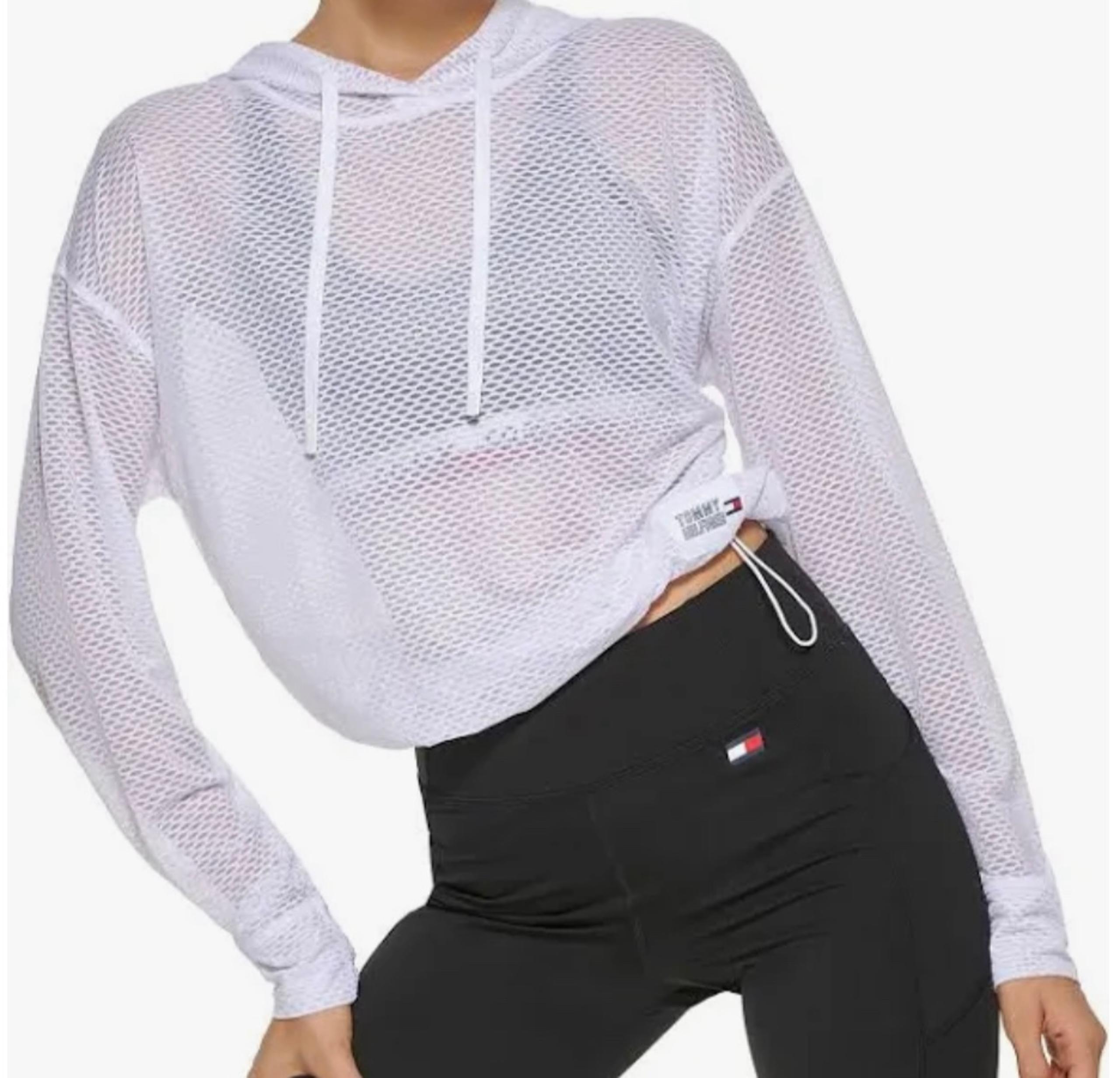 Tommy Hilfiger mesh sport hoodie sweatshirt  size large women’s