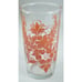 Set Vintage 1960 Orange Red Botanical Print Drinking Glasses Anchor Hocking 12oz