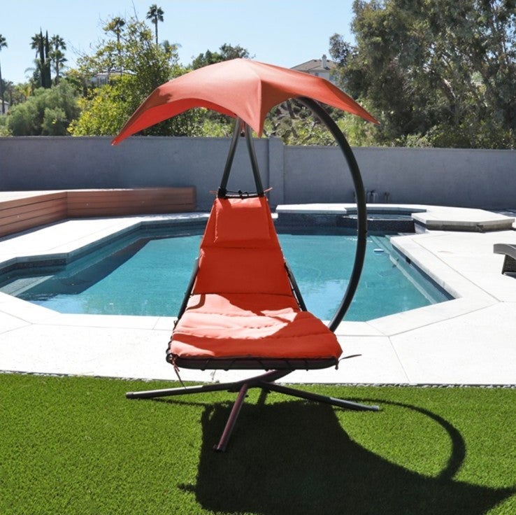 hanging chaise lounger with stand