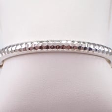 Vintage Sterling Silver Bangle Bracelet Hammered Layering Everyday Jewelry Gift