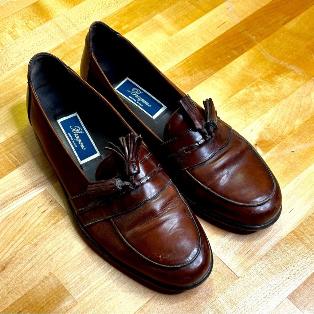 Brown Italian Leather Loafers - 10.5