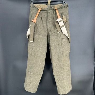 VTG German ARMY Pants Mens 30 X 25 Green Wool Military Cargo Wilh Schwarz 1963