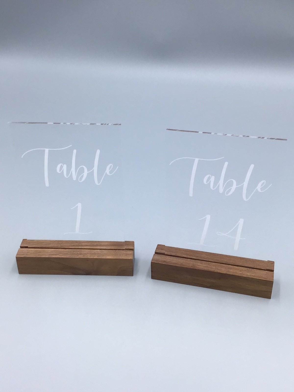 Wedding Table Numbers and Wood Holders