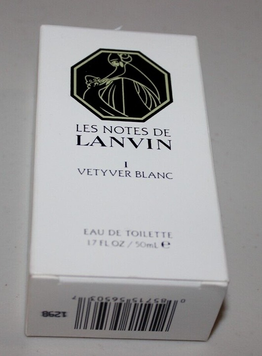 NEW in Box Les Notes De Lanvin Vetyver Blanc 1.7 Fl Oz Fragrance Perfume Spray