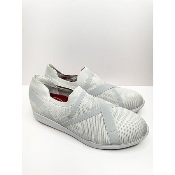 Munro Knit Sneakers Womens Size 10 Gray Cushioned Slip On Casual Shoes