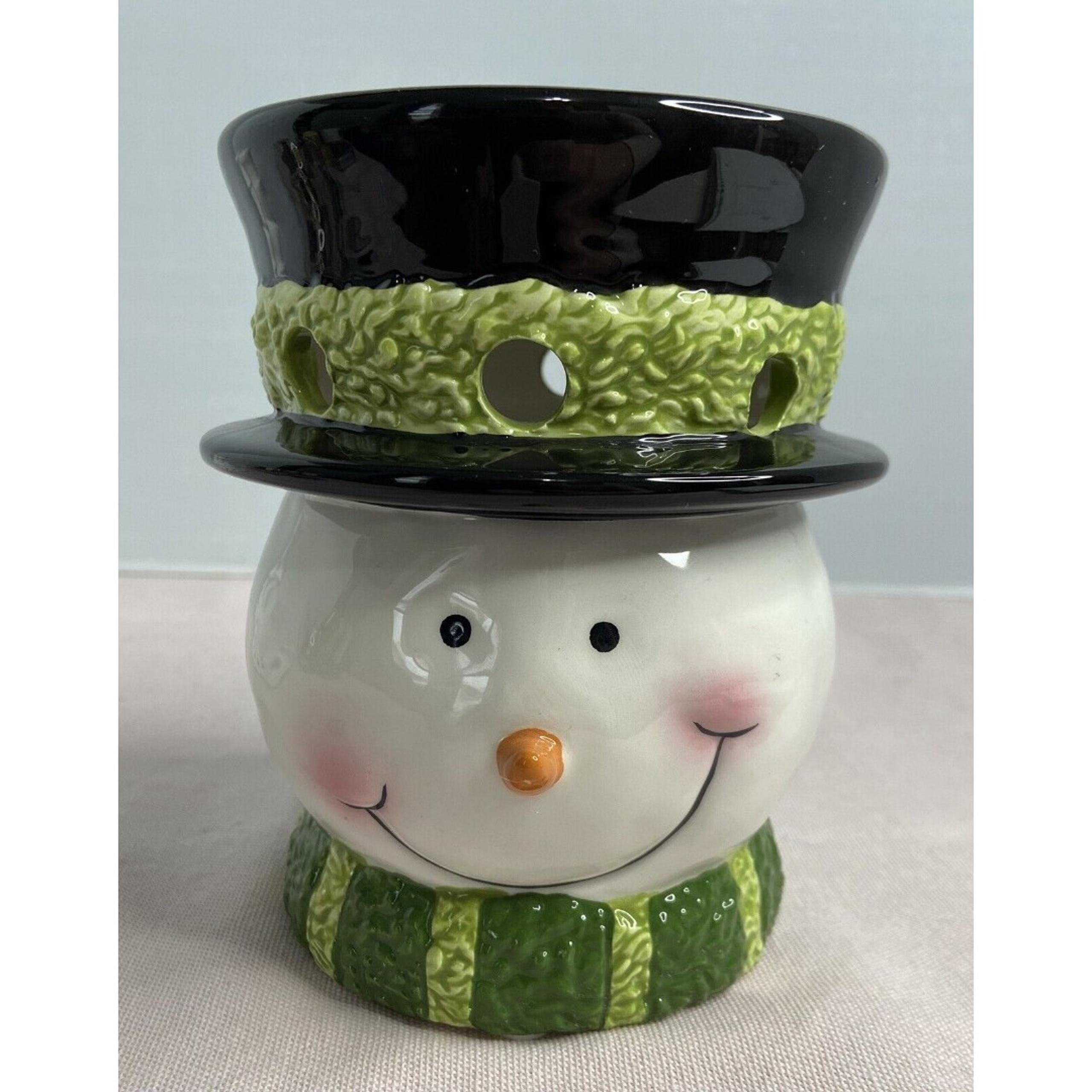 Vintage Yankee Candle Snowman Christmas Winter Wax  Tea-light Warmer