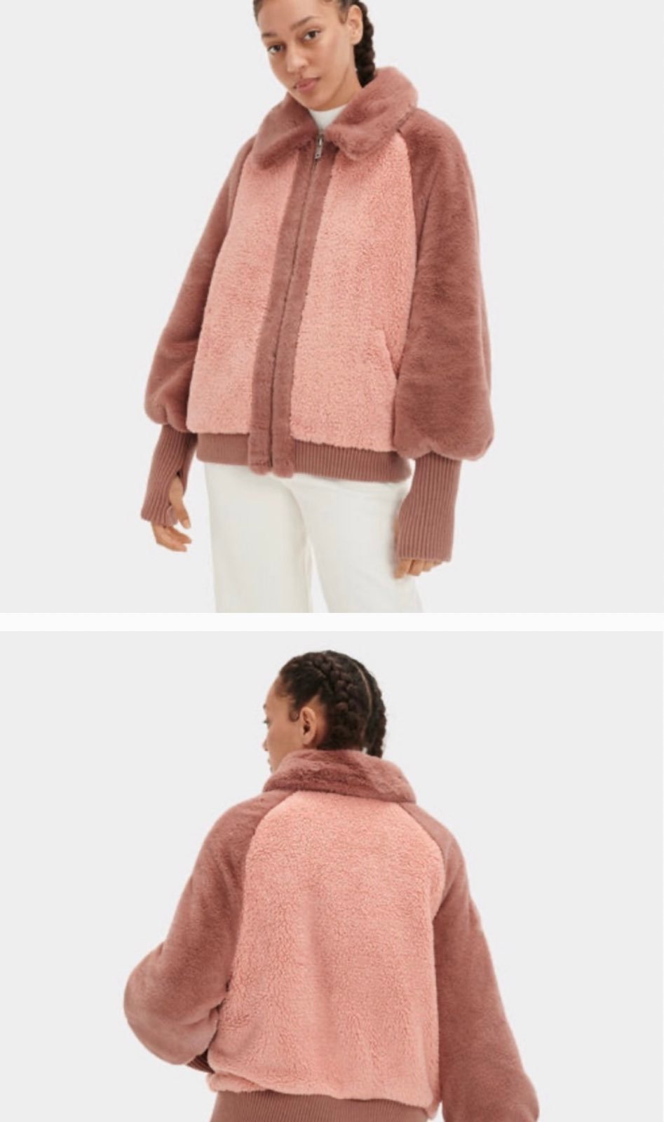 UGG Faux fur and sherpa jacket