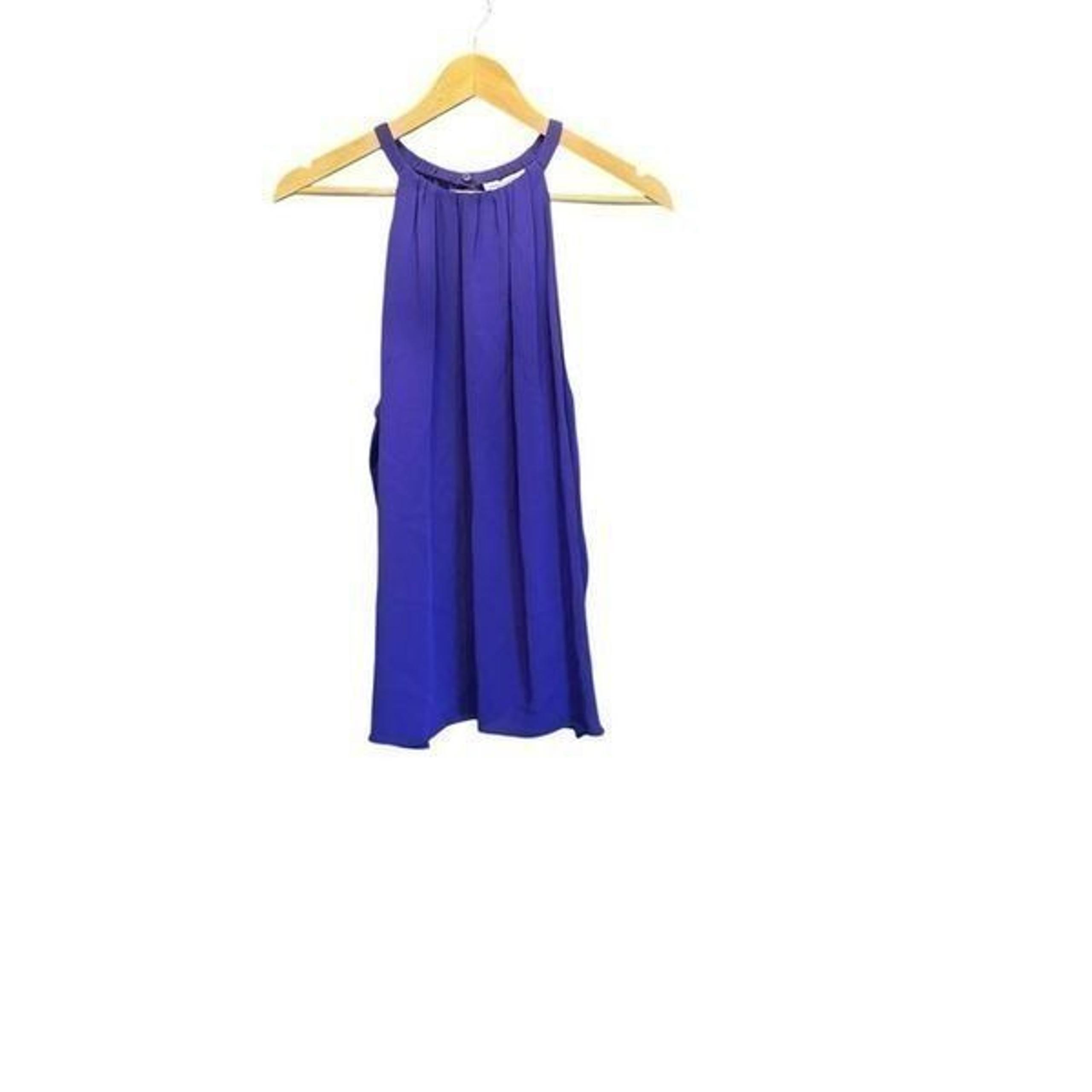 Diane Von Furstenberg. Women's Purple Halter Top. Size Large.