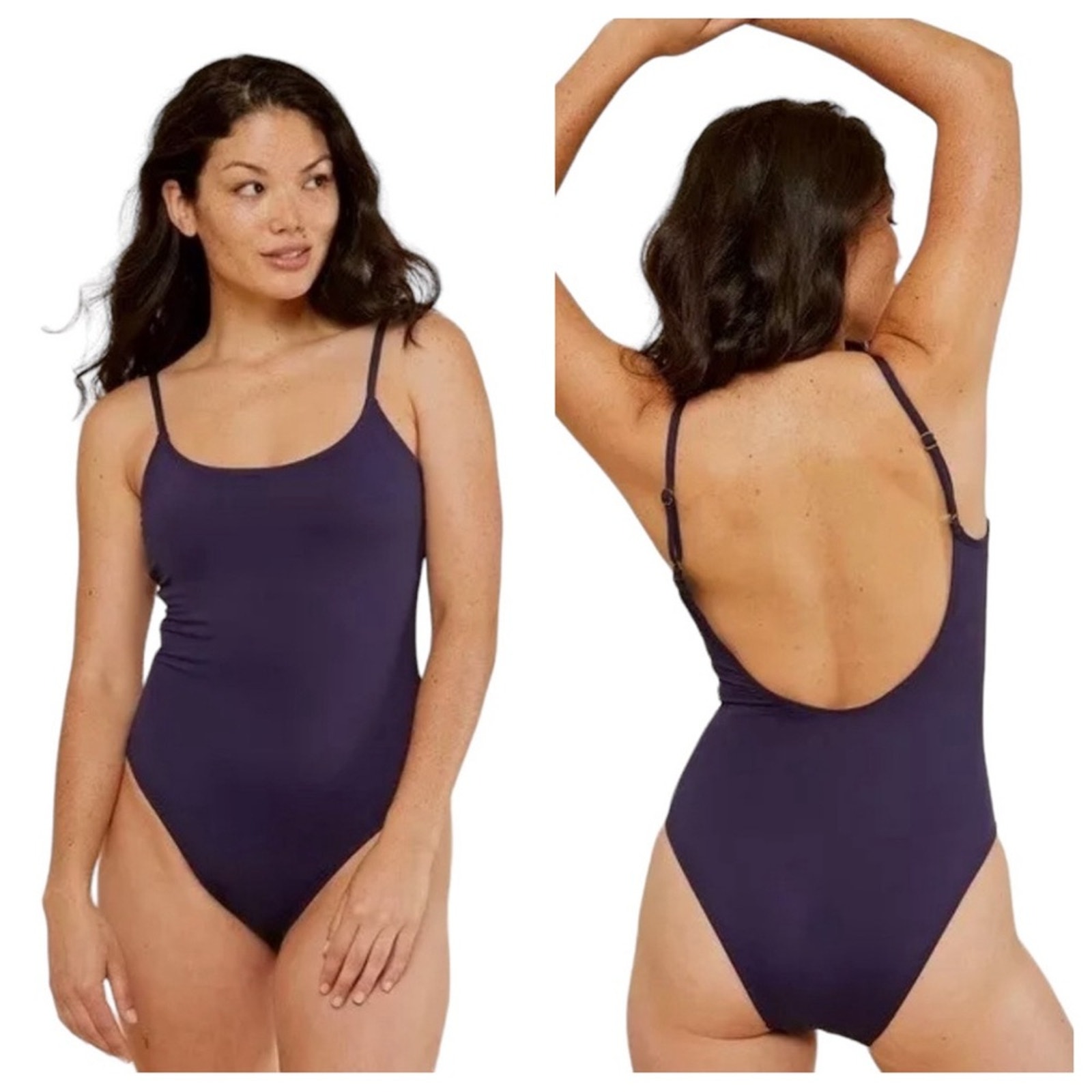 NWT ANDIE SWIM Navy The Laguna One Piece Open Back Swimsuit Women’s