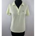 LACOSTE Yellow Pique Cotton Short Sleeve Polo Shirt Top Preppy Women's 6 FRANCE