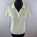LACOSTE Yellow Pique Cotton Short Sleeve Polo Shirt Top Preppy Women's 6 FRANCE
