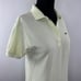 LACOSTE Yellow Pique Cotton Short Sleeve Polo Shirt Top Preppy Women's 6 FRANCE