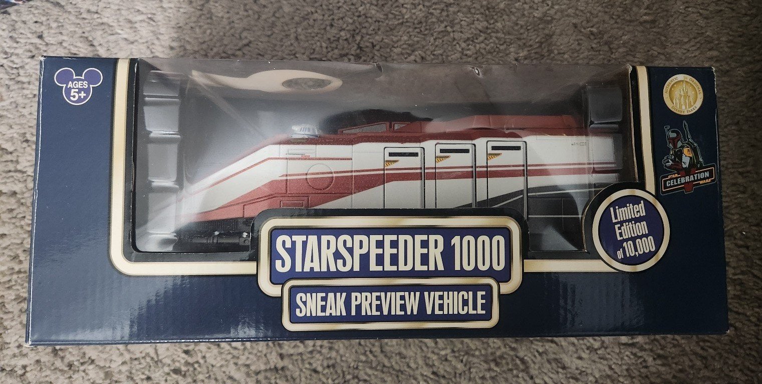 SEALED STARSPEEDER 1000 SNEAK PREVIEW VEHICLE Star Tours Disney Collectible Toy
