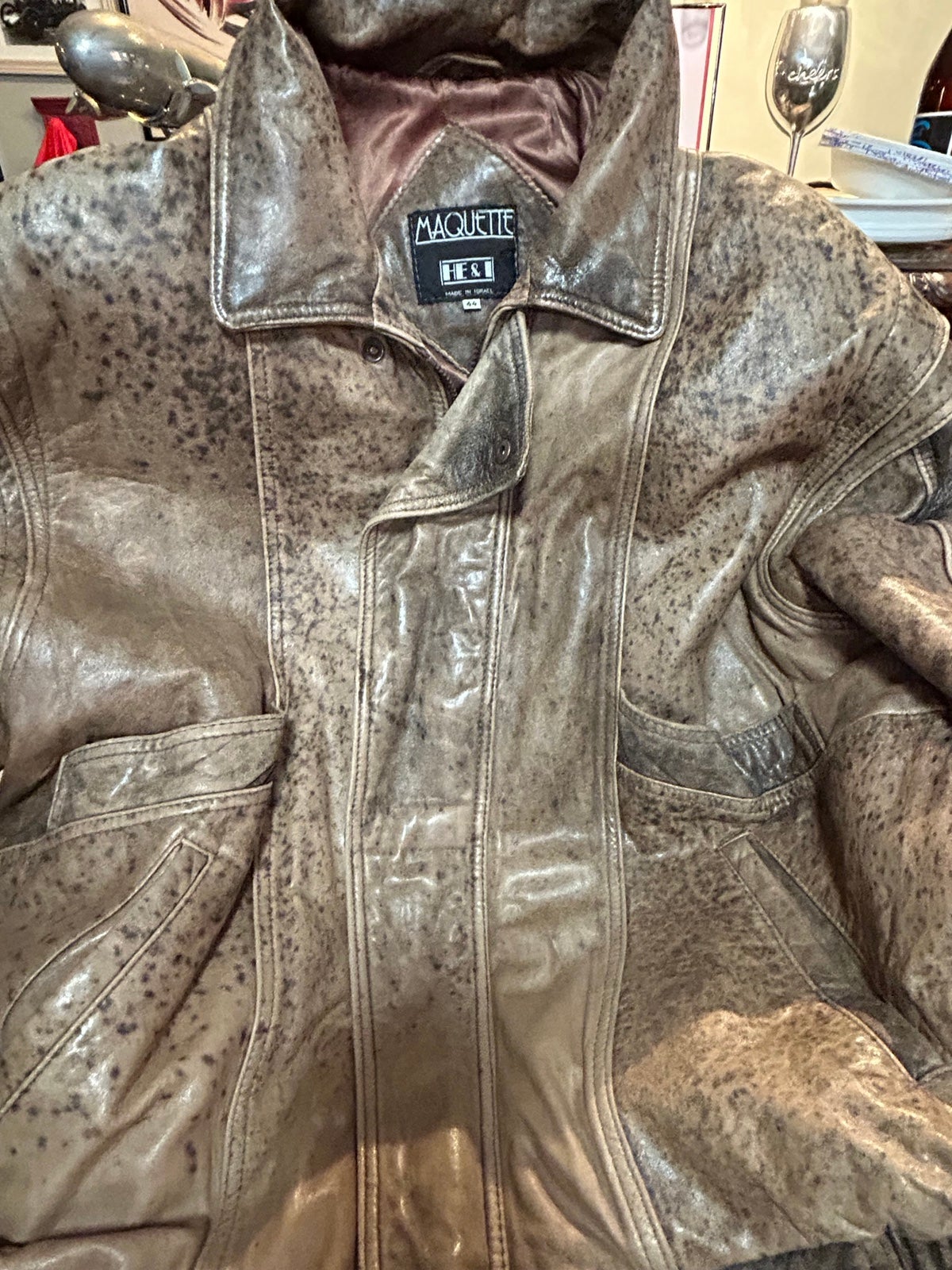 Vintage Bomber Leather Jacket Maquette HE&I