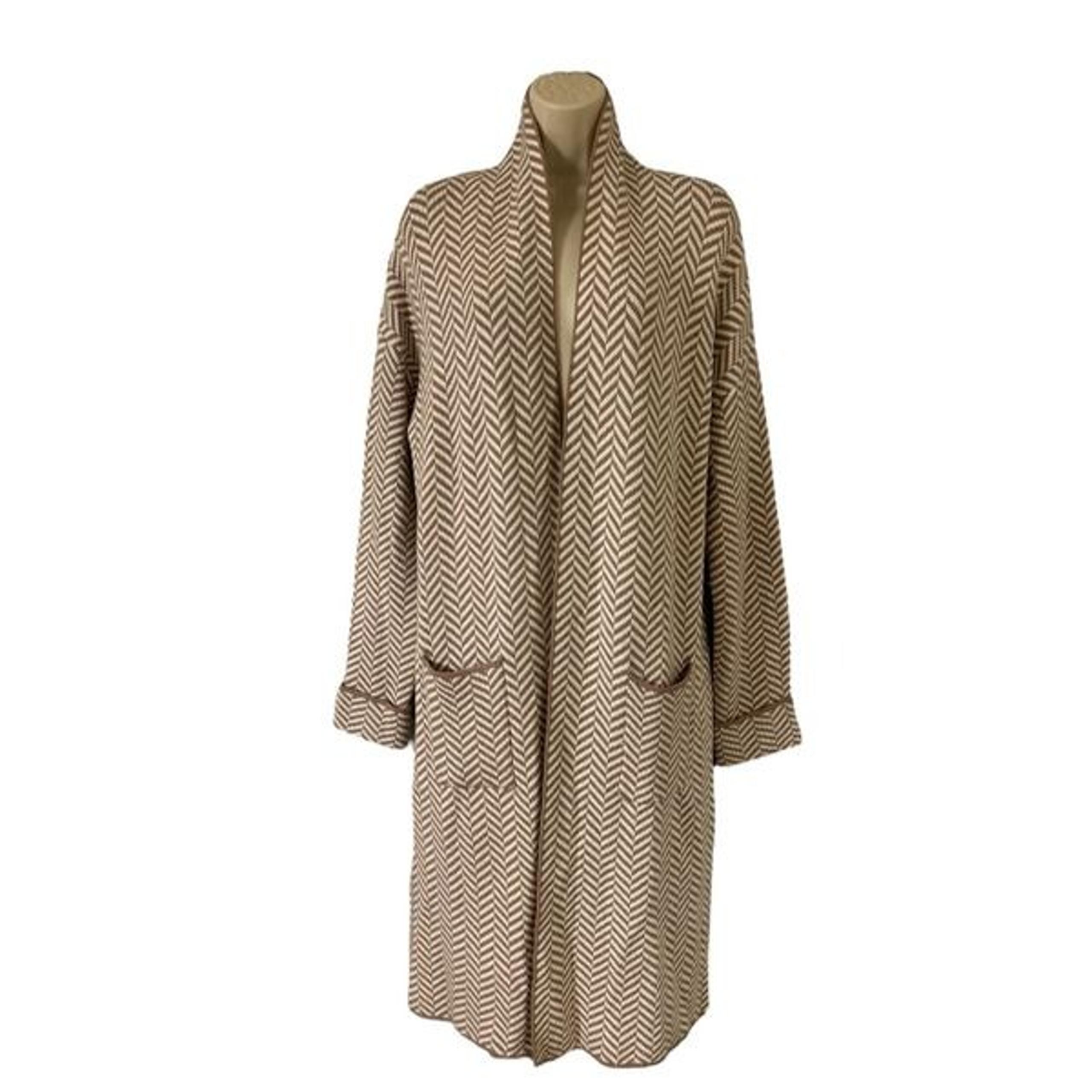 The Limited Womens Long Open Chevron Knit Cardigan Sweater Size Medium
