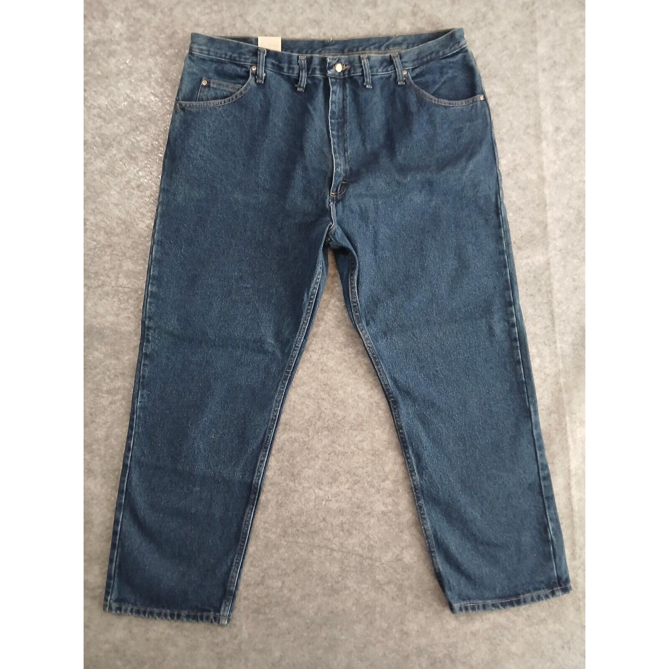 Wrangler Five Star Premium Jeans Blue Mens Sz 44x30 Relaxed Fit 976T1DR Cotton