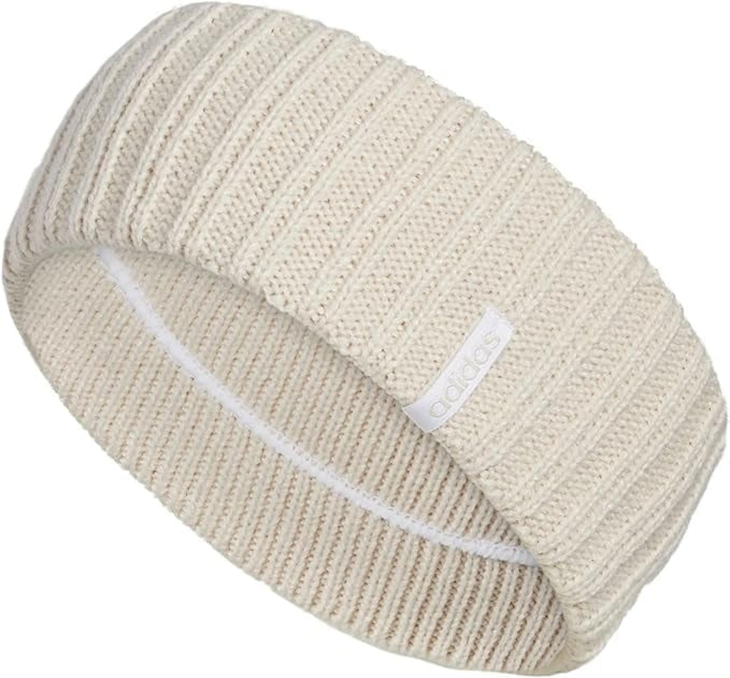 Adidas Women's Linear Knit Headband, Alumina Beige - NEW
