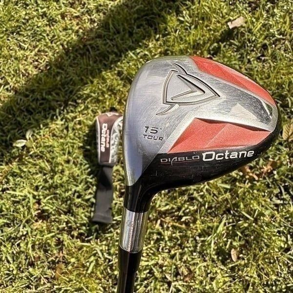 LH Callaway Diablo Octane Tour 3 Wood 15* Graphite Regular Flex Left Handed w HC