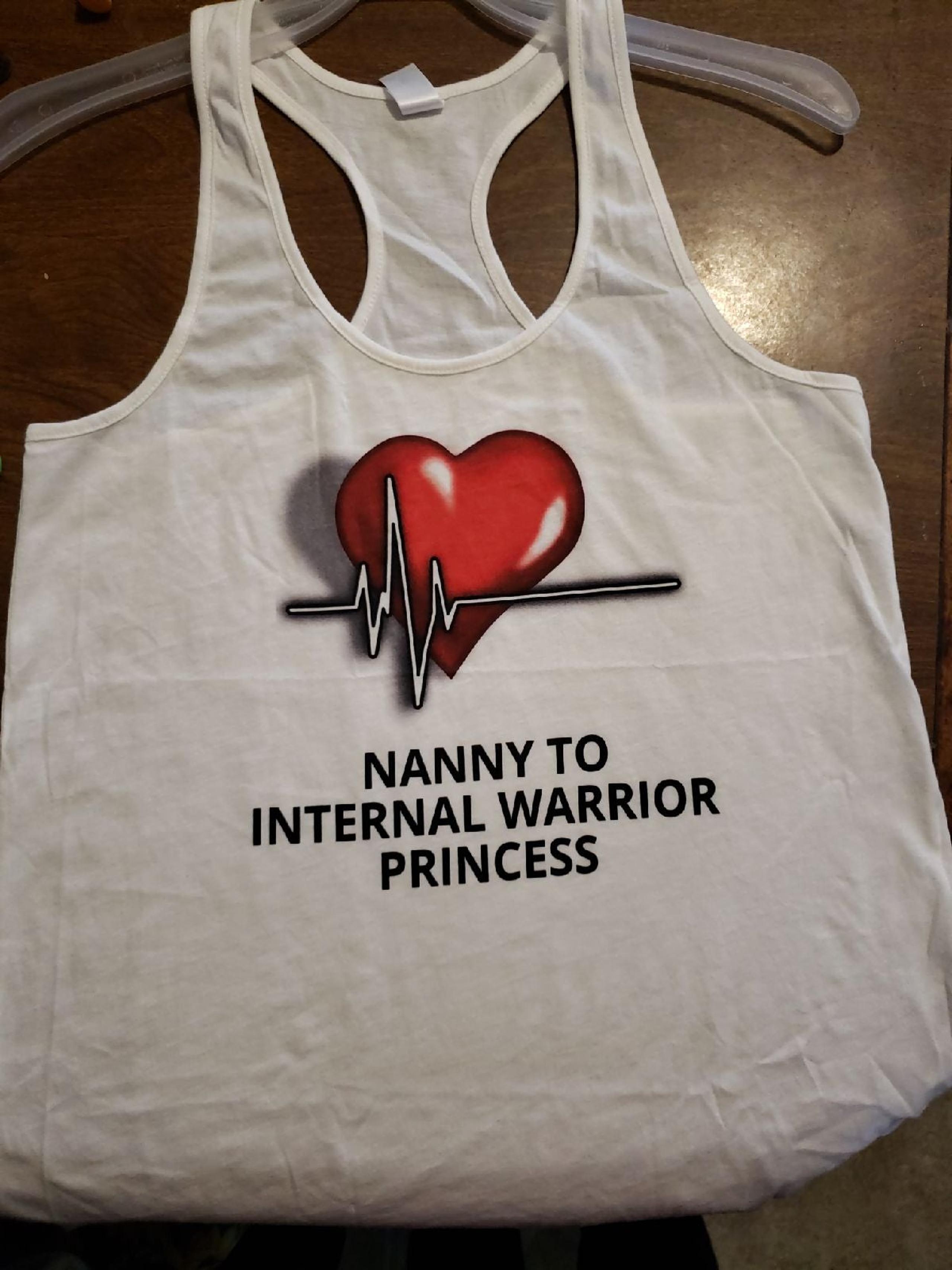 nanny to internal warrior princess tank top