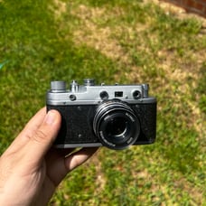 Zorki-1c 35mm Soviet rangefinder film camera and case