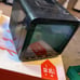 Old vintage antique black and white portable television