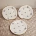 3 Limoges France Saucers Floral Bouquet Purple Ribbon Plates 5.75 Diameter Rare